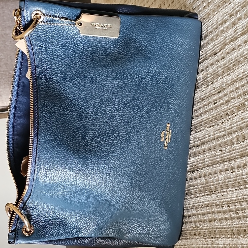 COACH MIA PEBBLE LEATHER SNAKE EMBOSSED STRAPS SHOULDER/CROSSBODY BAG